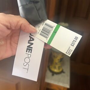 Smoke colored rain coat